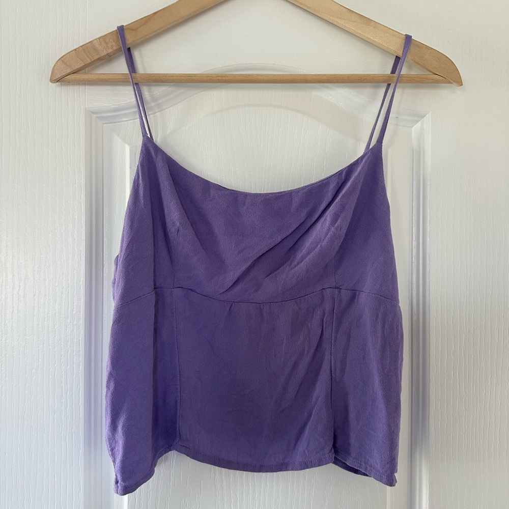 American Eagle purple crop top